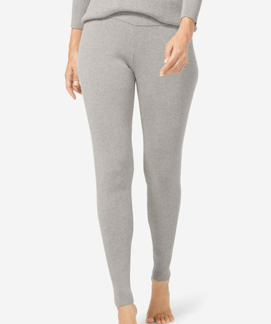 Tommy John Light Heather Grey Lounge Knit Legging UK XS