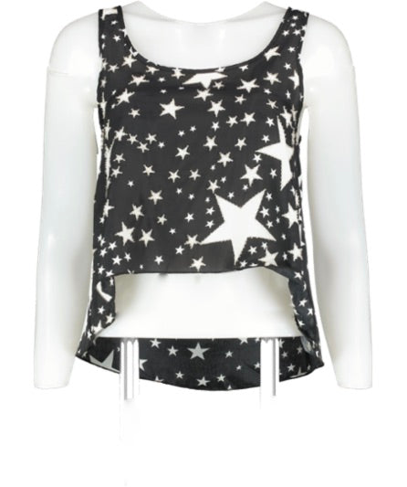 GraciEve Black /white Embellished Star Cami Top UK 8