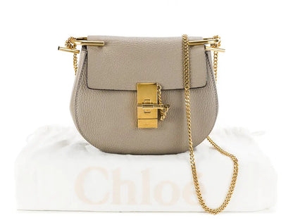 CHLOÉ  Motty Gray Leather Drew Shoulder bag