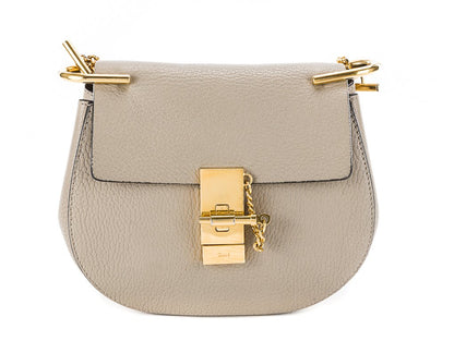 CHLOÉ  Motty Gray Leather Drew Shoulder bag