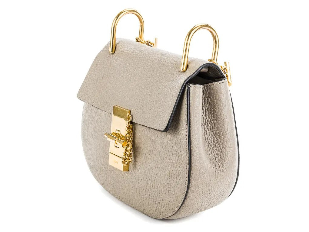 CHLOÉ  Motty Gray Leather Drew Shoulder bag