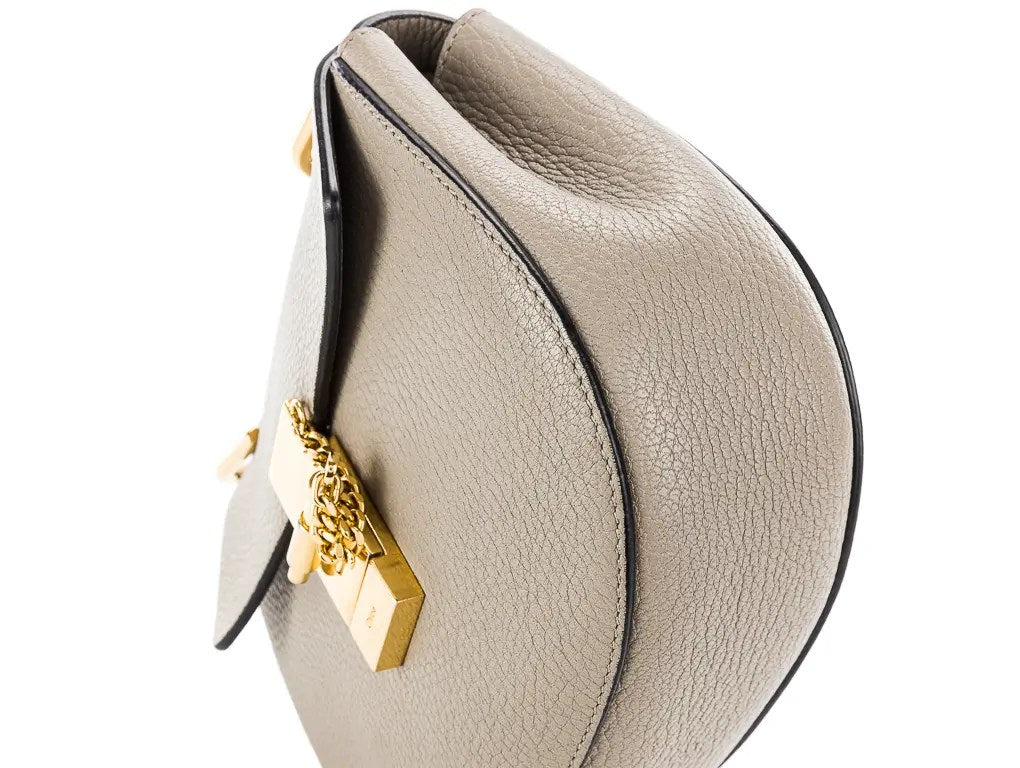 CHLOÉ  Motty Gray Leather Drew Shoulder bag