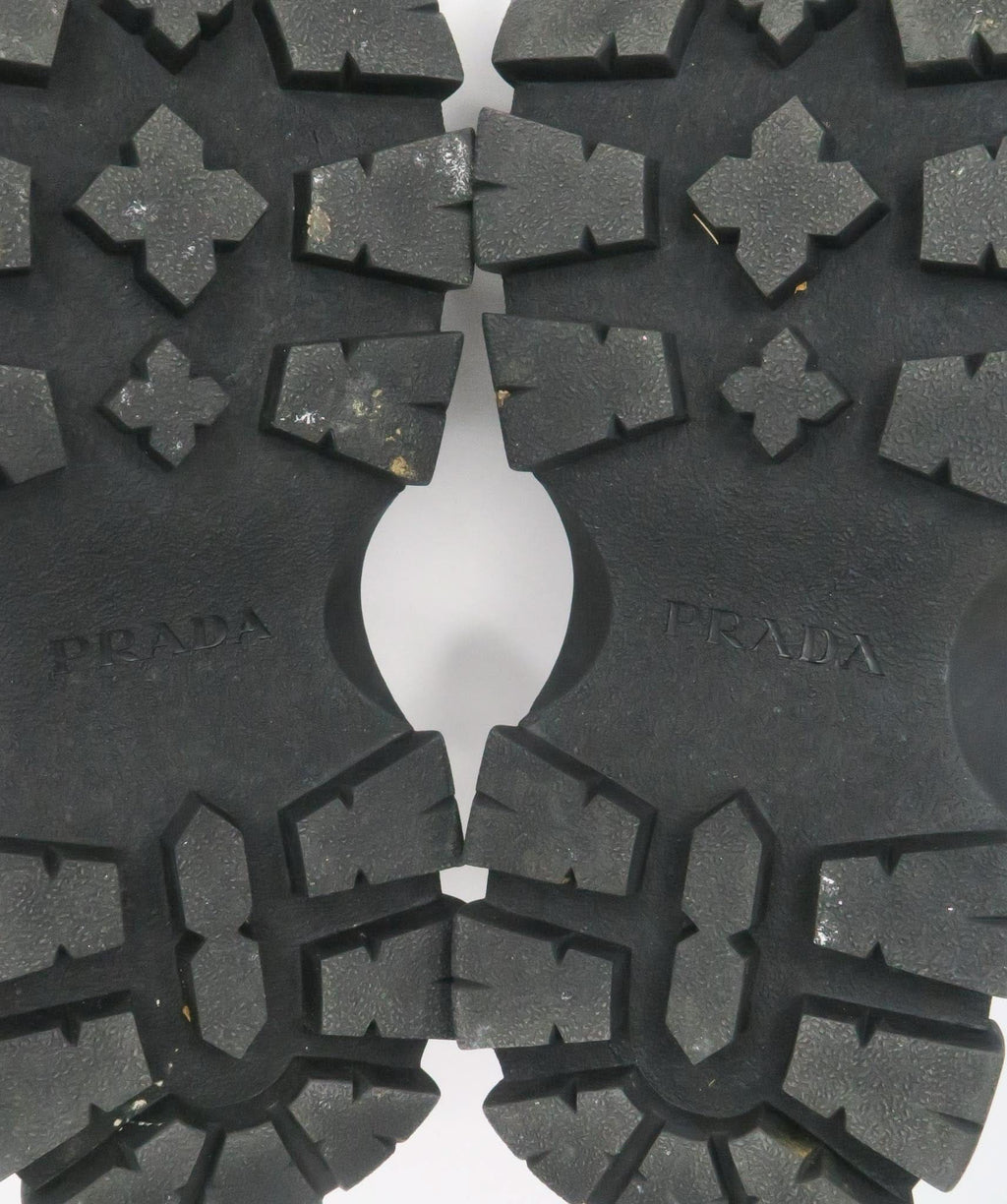 PRADA Black Pegasus Block leather-trimmed sandals EU 39 UK 6