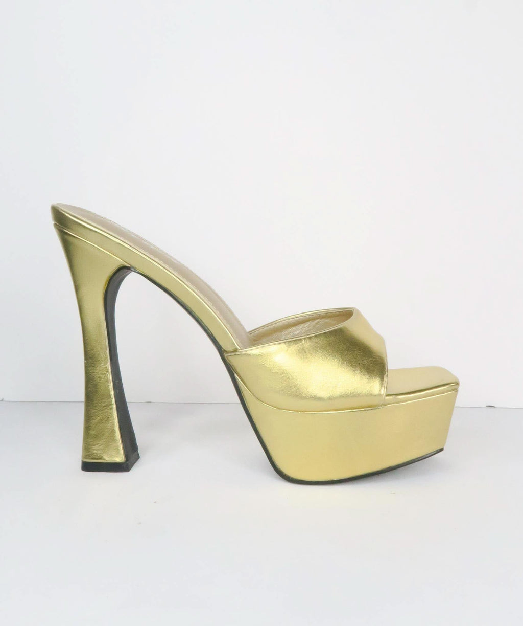 Public desire gold platform heels EU 41 UK 8