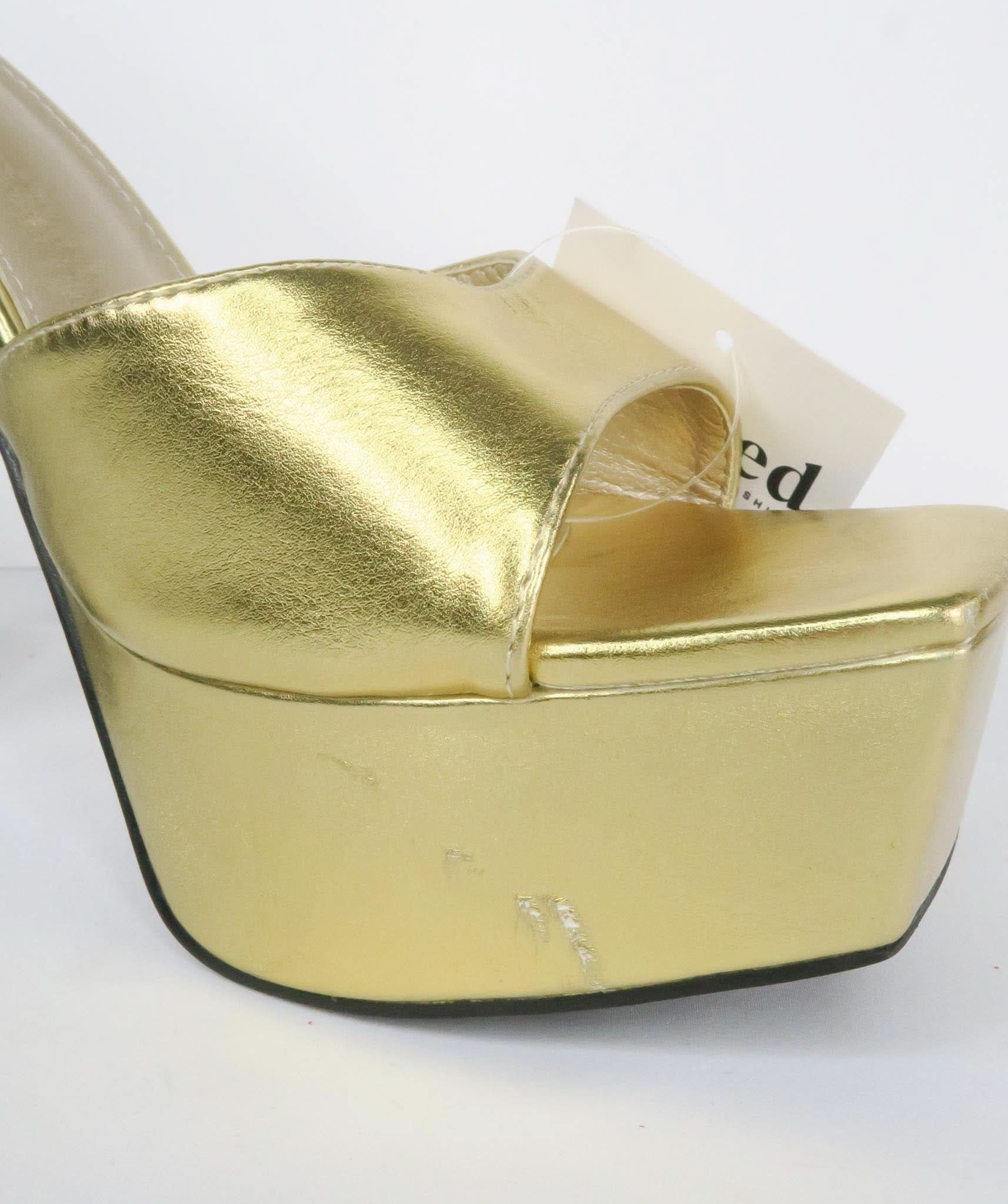 Public desire gold platform heels EU 41 UK 8