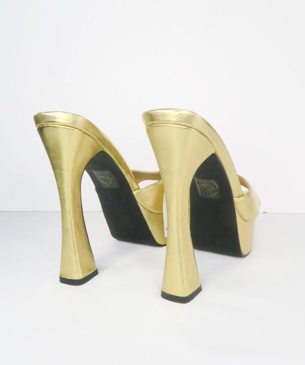 Public desire gold platform heels EU 41 UK 8