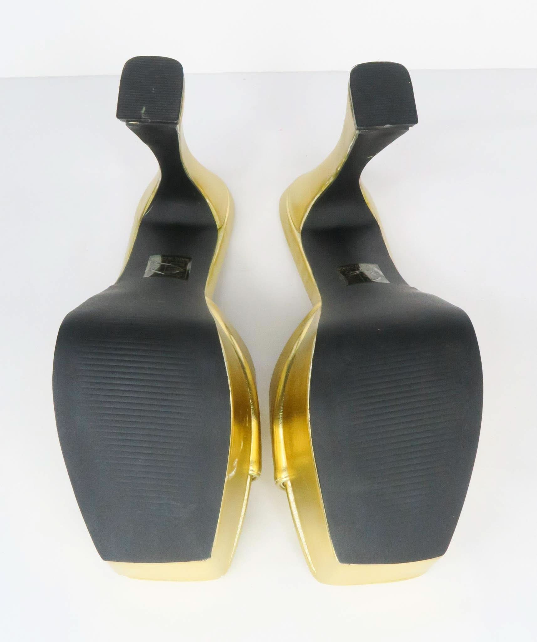 Public desire gold platform heels EU 41 UK 8