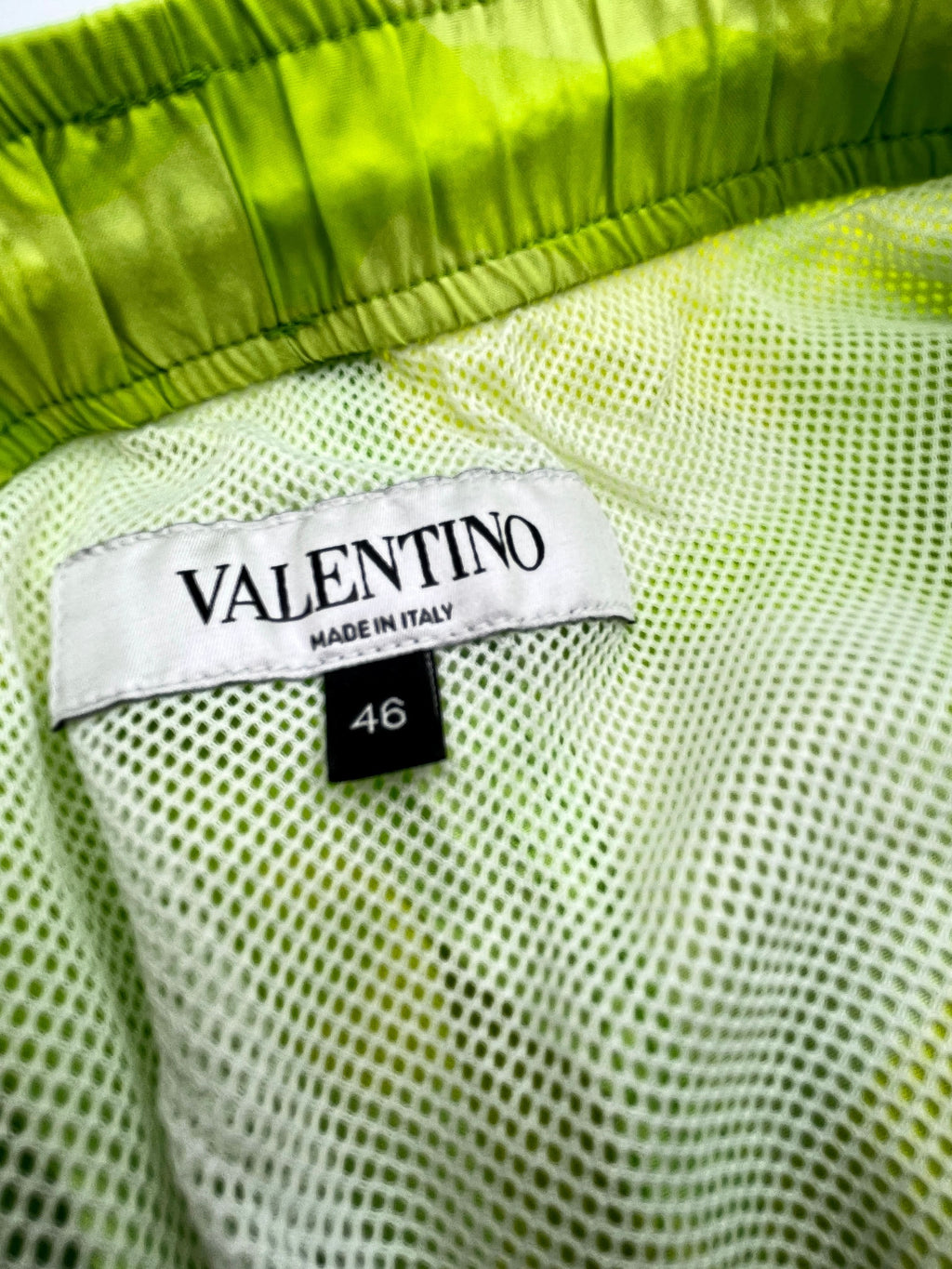 Valentino Neon Green Camo Swim Shorts UK S/M