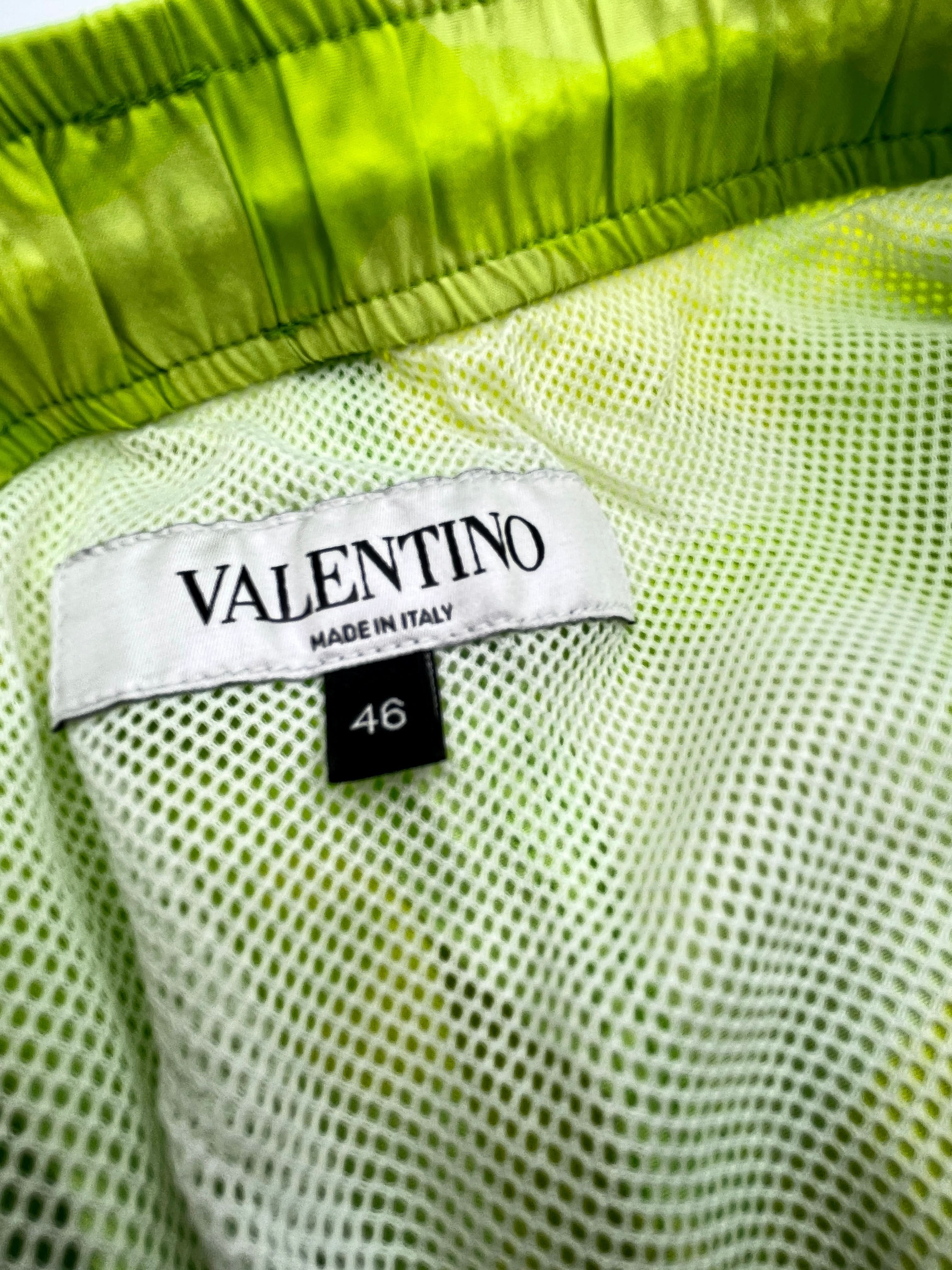 Valentino Neon Green Camo Swim Shorts UK S/M