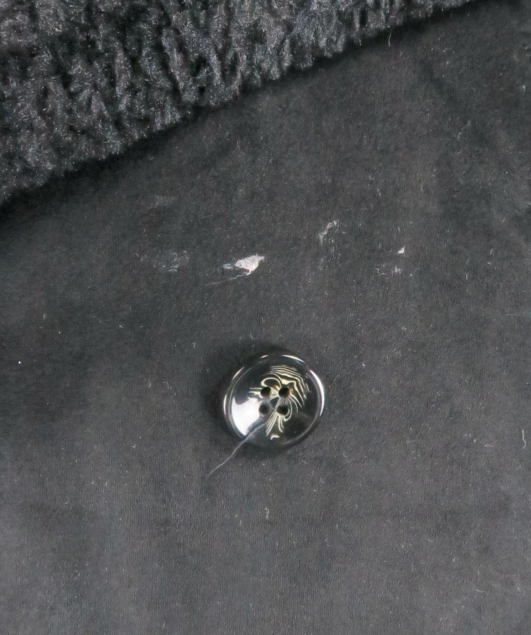 River Island black faux suede coat UK M