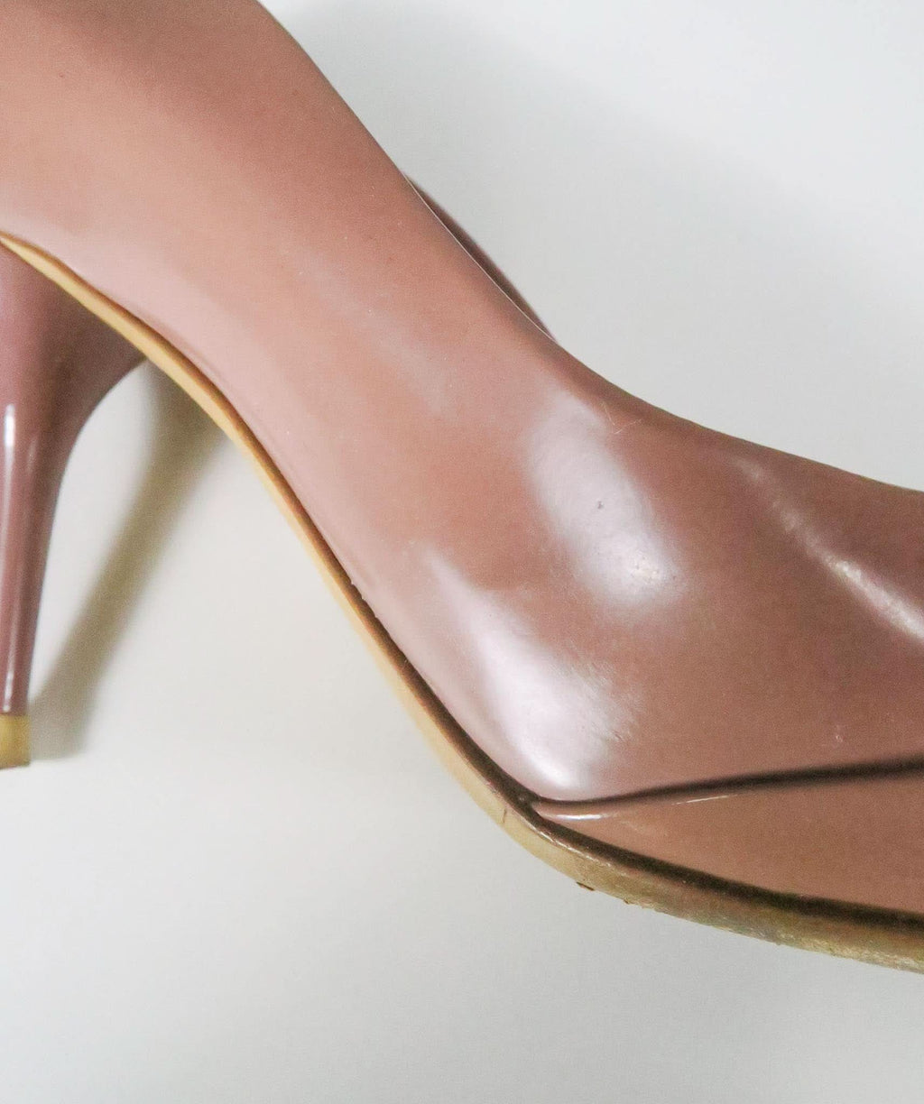 Christian Dior Brown Mauve Gold Buckle Detail Mid Heels UK 3 EU 36 👠