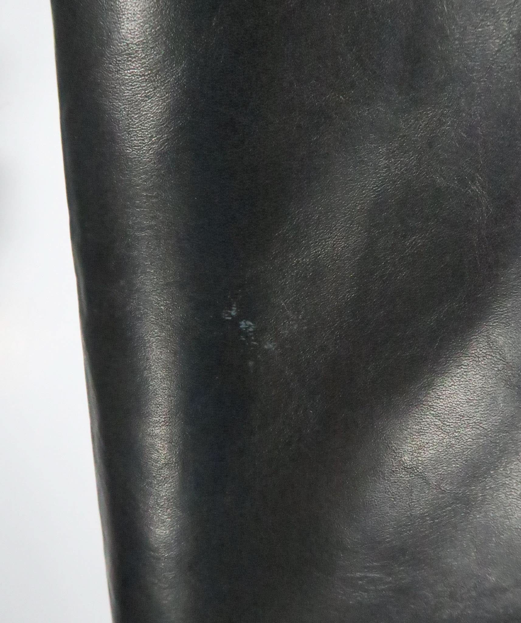 Hermès Black Leather Knee Length Riding Boots UK 5 EU 38 👠
