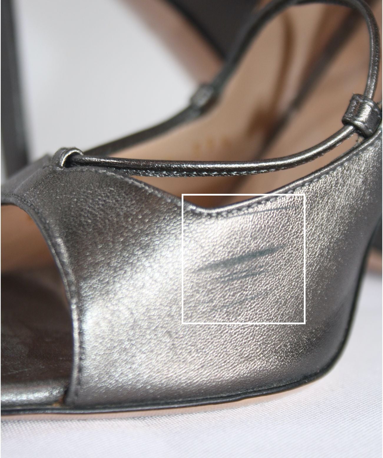 GIANVITO ROSSI Silvery Grey Metallic Lace Up Gladiator Heels UK6.5 EU39.5 - Ebloggers