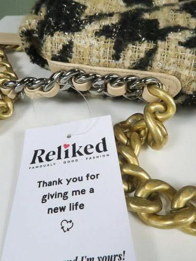 Chanel 19 Black / Beige Tweed Maxi Flap Bag