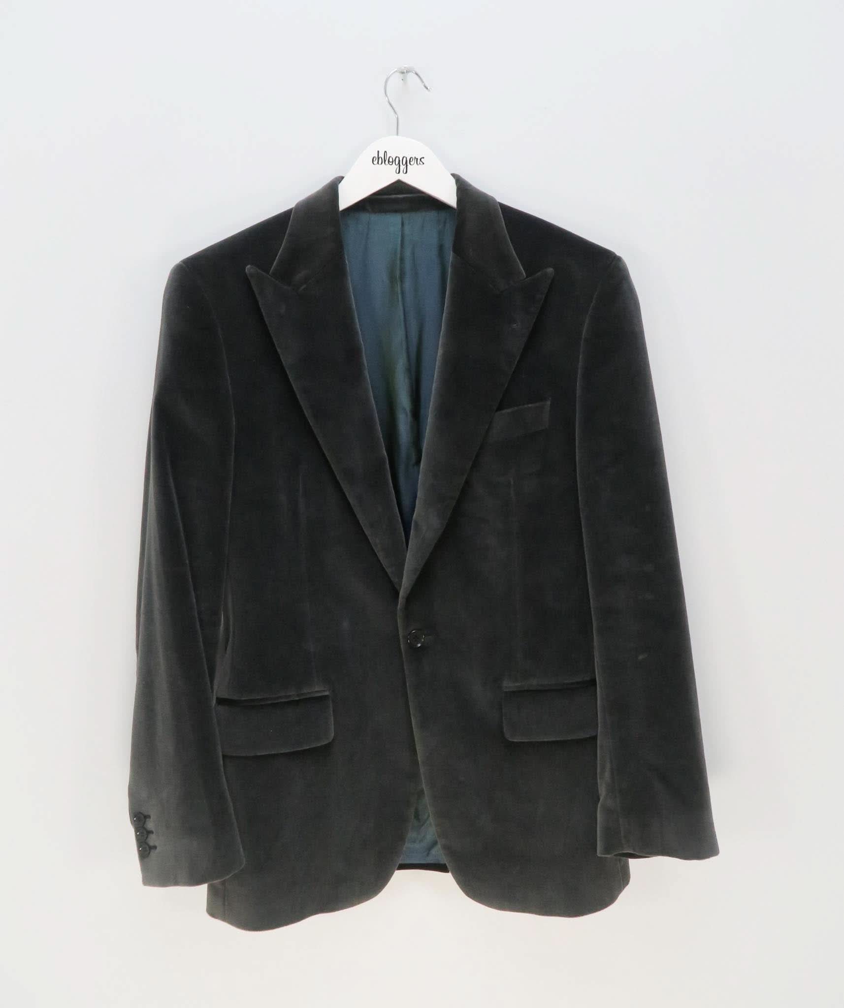 MORRISSEY GREY VELVET CASINO JACKET SIZE 36