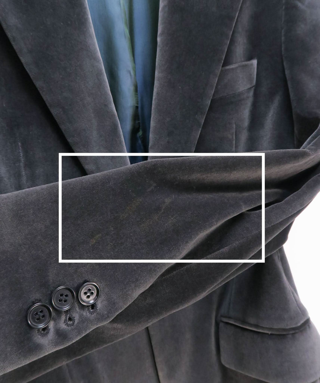 MORRISSEY GREY VELVET CASINO JACKET SIZE 36