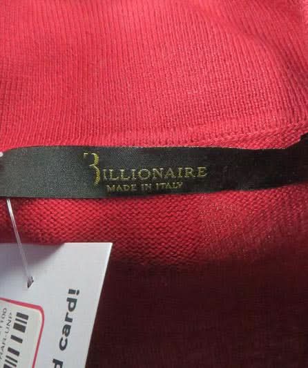 Billionaire Burgundy CREST Knit Polo Shirt UK S