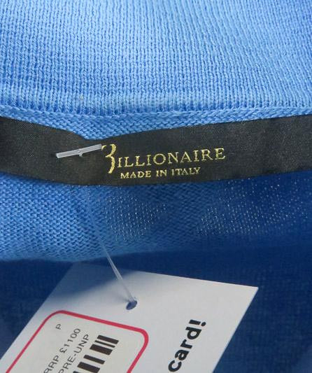 Billionaire Blue CREST Knit Polo Shirt UK S