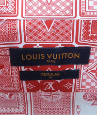 Louis Vuitton Red and White LV Cards Print Cotton Regular Fit