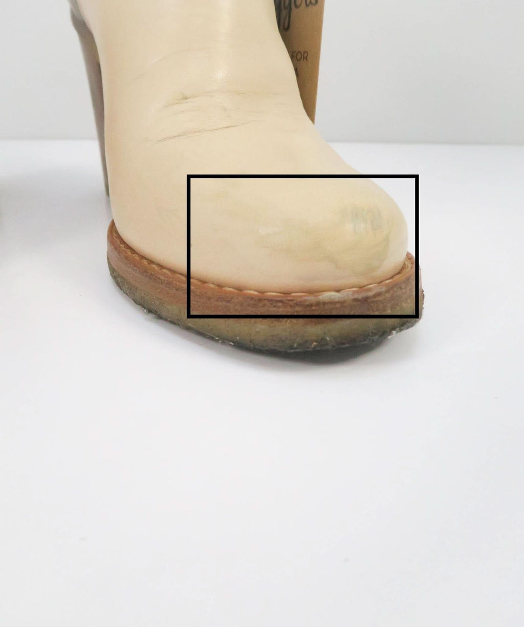 MULBERRY BEIGE DORSET SUMMER LEATHER AND SUEDE ANKLE BOOTS UK 3