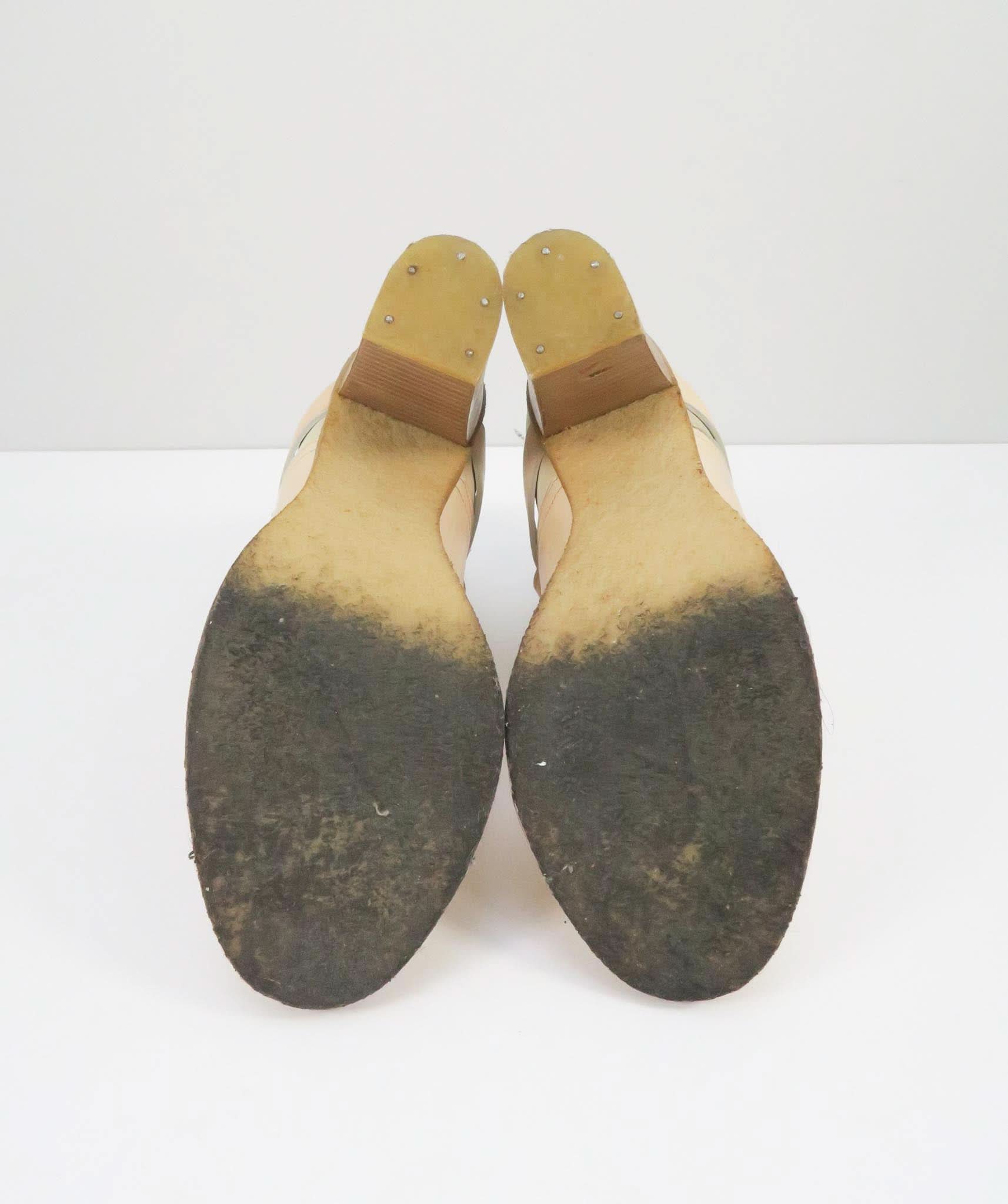 MULBERRY BEIGE DORSET SUMMER LEATHER AND SUEDE ANKLE BOOTS UK 3