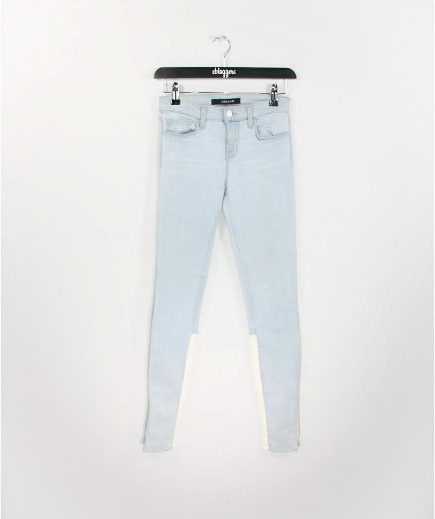 J BRAND BLUE LIGHT WASH SKINNY JEANS WITH CONTRAST DETAIL ON BACK LEG UK W24