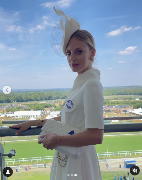 Emilia Wickstead Cream Alice Double-crepe Midi Dress UK 8