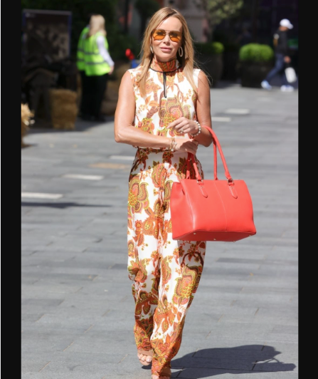 Karen Millen Multicoloured Batik Border Floral Palazzo Woven Trouser UK 8