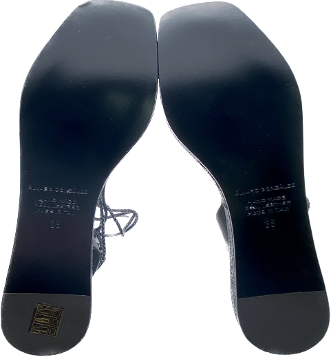 Alvaro Black X Thierry Colson Tolga Leather Flatform Sandals UK 5 EU 38 👠