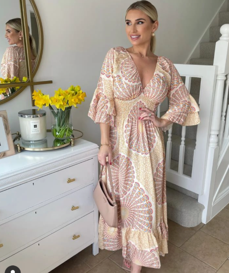 Multicoloured Paisley Print Midi Dress UK S