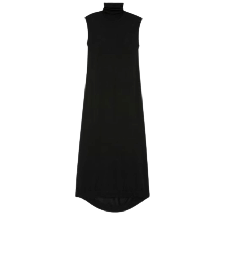 Totême Black High Neck Merino Cocoon Dress UK XS