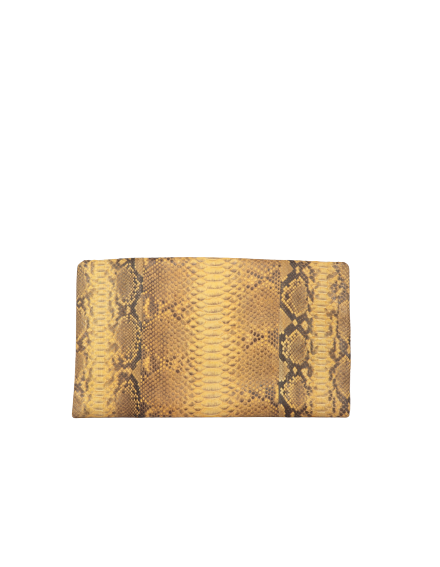 BECARA YELLOW SNAKE SKIN CLUTCH