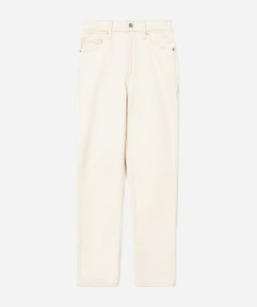 Everlane cream the original cheeky crop jean UK W24