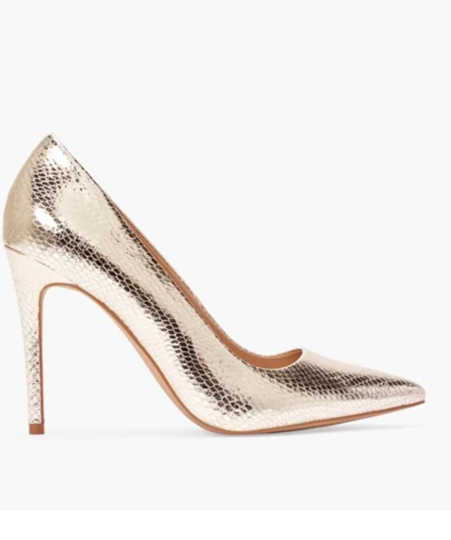 Justfab gold snake print gisselle heels EU 38 UK 5