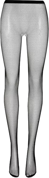Hedoine Black The Drama Bold Stretch-woven Fish Net Tights BNIB UK M/L