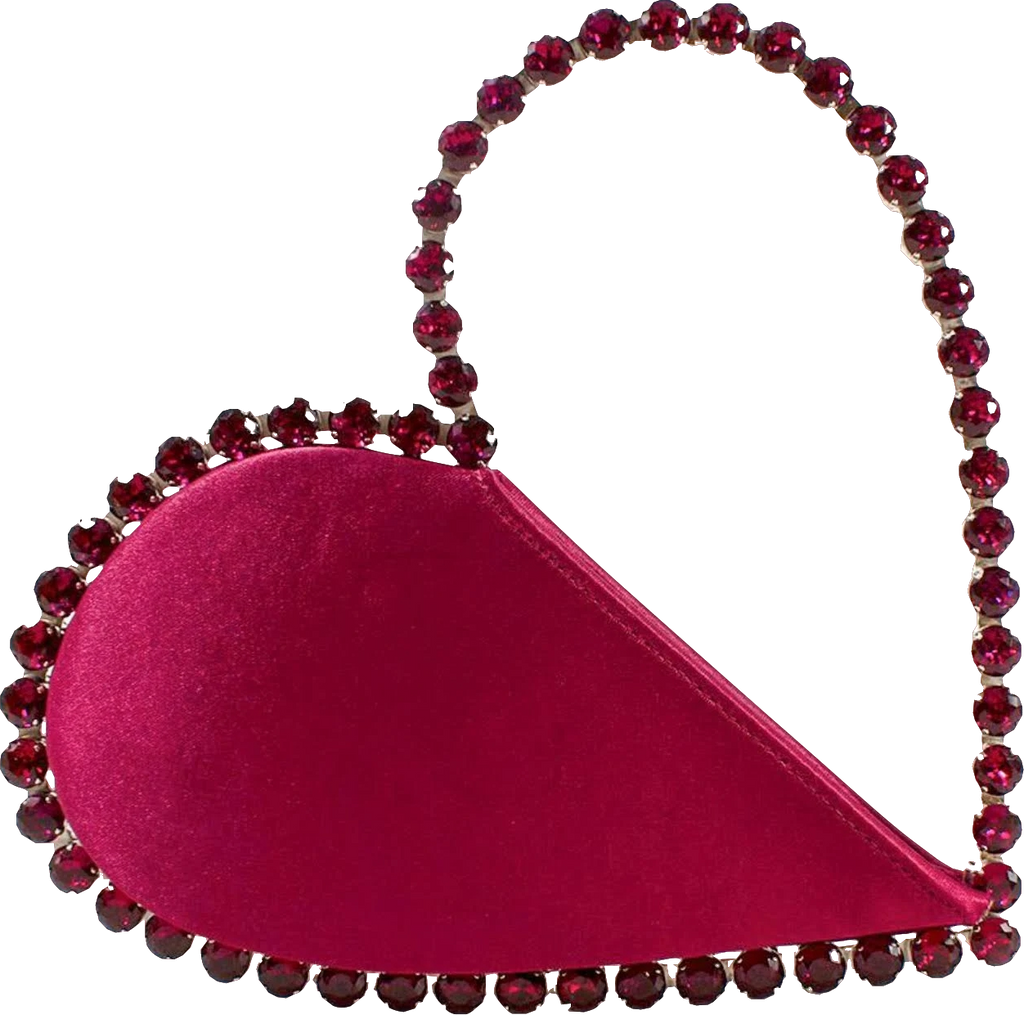 L'alingi Red Satin Love Top-handle Bag