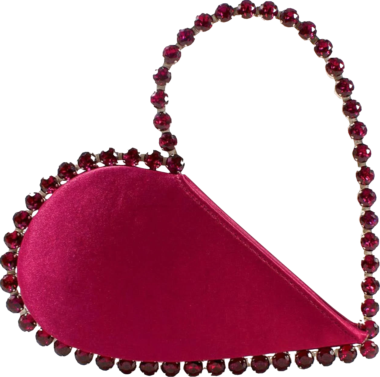 L'alingi Red Satin Love Top-handle Bag
