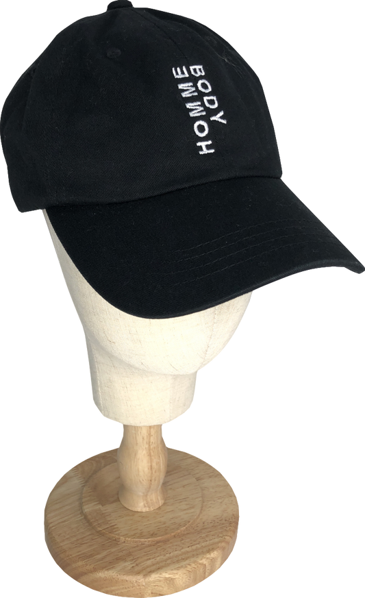 homebody Black Cotton Adjustable Cap One Size