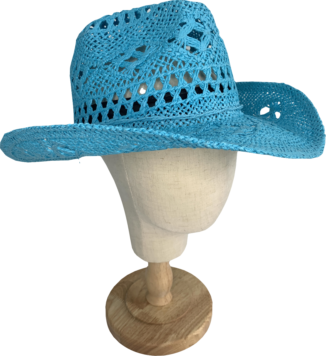 Collusion Wide Boy Cowboy Hat In Bright Blue One Size