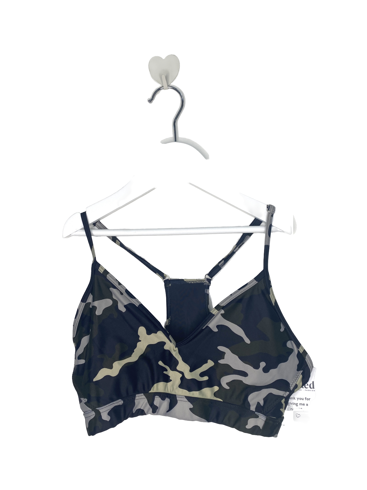 The Upside Green Camo Sports Bra UK 6