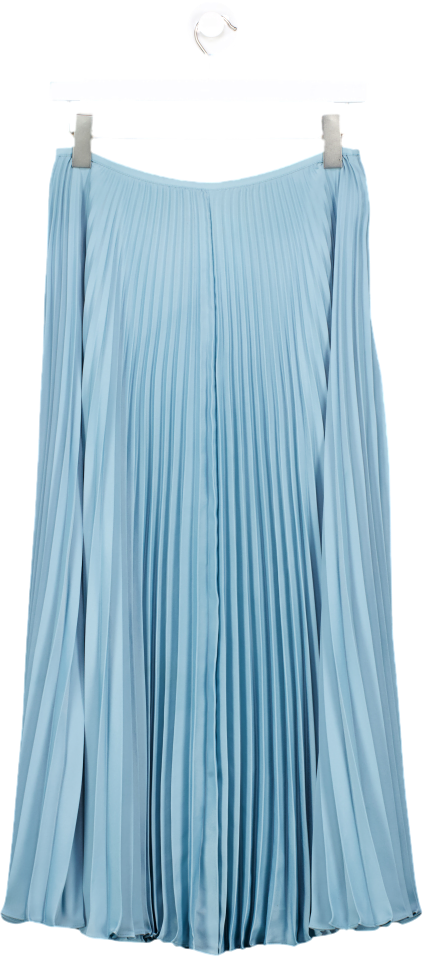 Joseph Blue Abbot Pleated Toile Skirt Fr36 UK 8