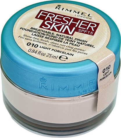 Rimmel Fresher Skin Spf15 Breathable Natural Finish Foundation 25ML -CHOOSE SHADE