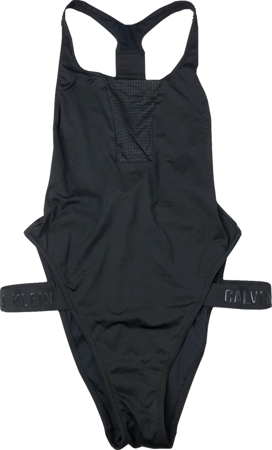 Calvin Klein Black Branded Swimsuit UK S