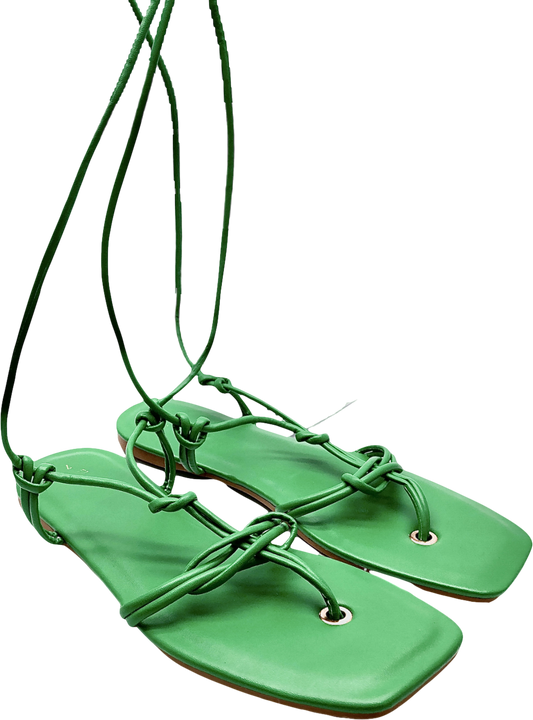 TU Green Ankle Tie Sandals UK 7 EU 40 👠