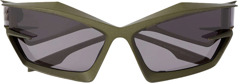 GIvenchy Green Giv Cut Cat-eye Nylon Sunglasses in case