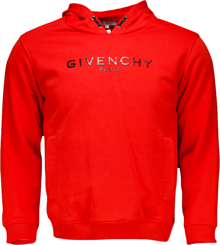 Givenchy red store hoodie distressed