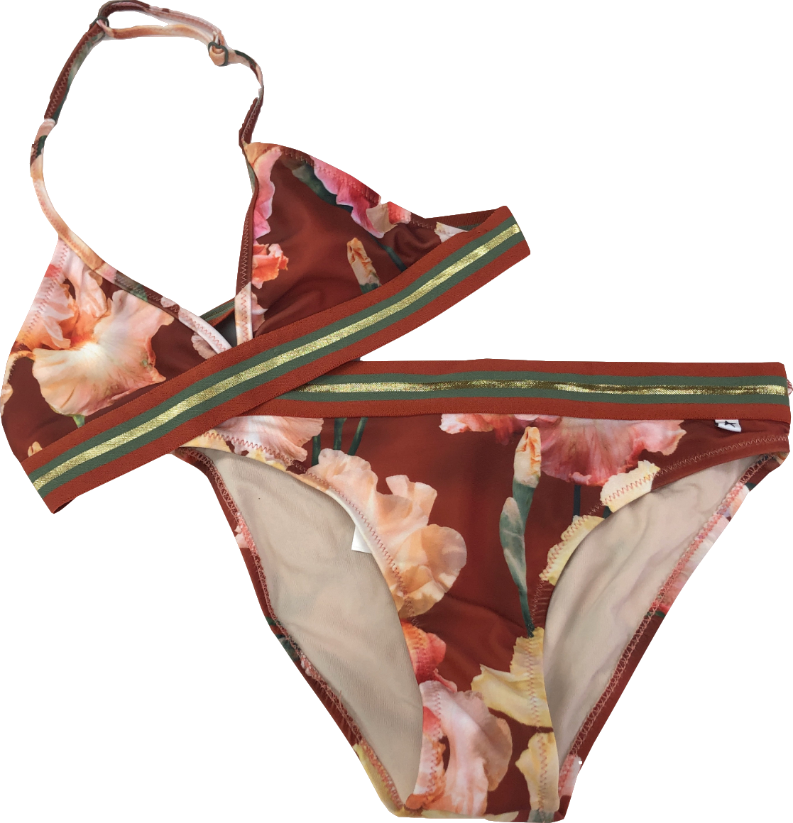Molo Recycled Brown Tropical Print Bikini 11 Years