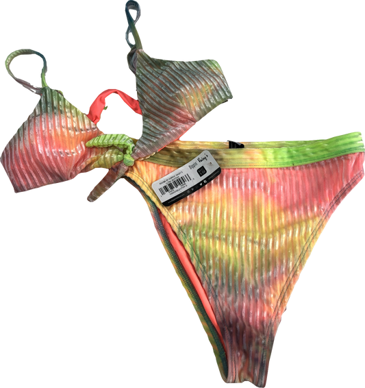 Dippin Daisy's Multicoloured Revibe Bikini In Candy Tie Dye UK S