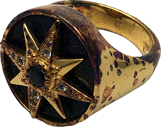 Thomas Sabo Jewellery Metallic Cosmic Star Signet Ring Ring Size J One Size