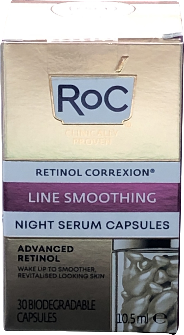 roc Retinol Correxion Line Smoothing Night Serum Capsules X 30 30 capsules